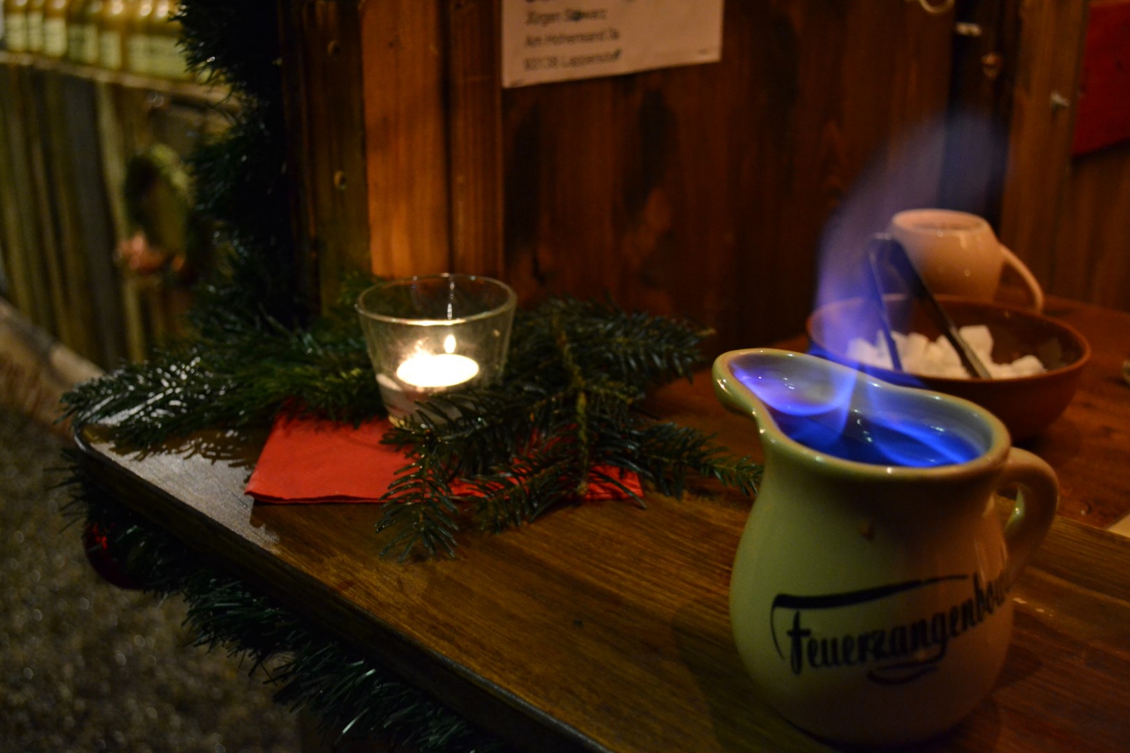 German feuerzangenbowle at German xmas markets