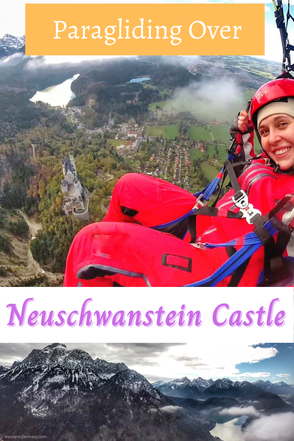 Neuschwanstein Castle Paragliding in the Alps WanderInGermany