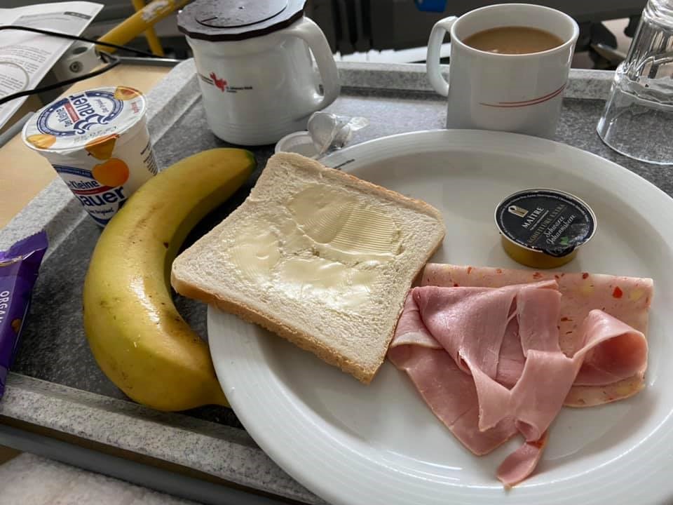 German hospital breakfast