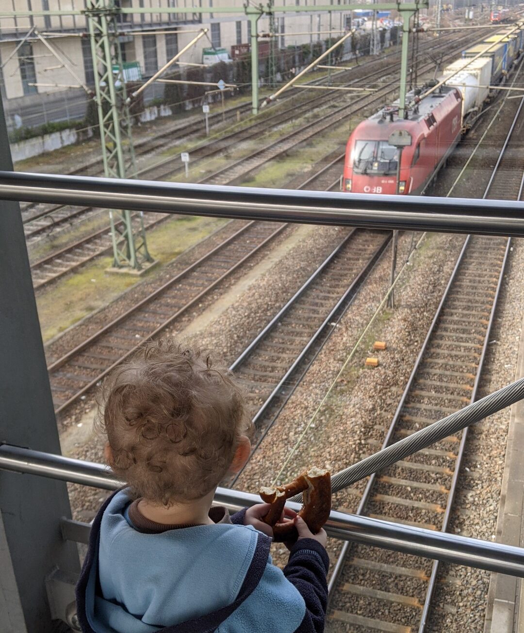 Germany trains with kids