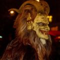 A devil Krampus with