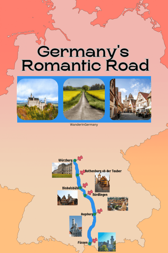 map romantic road germany