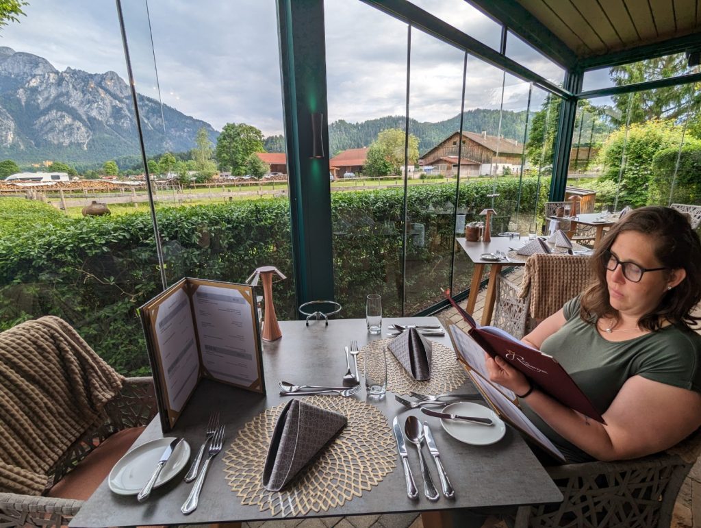 fine dining near neuschwanstein castle at Hotel Rubezahl
