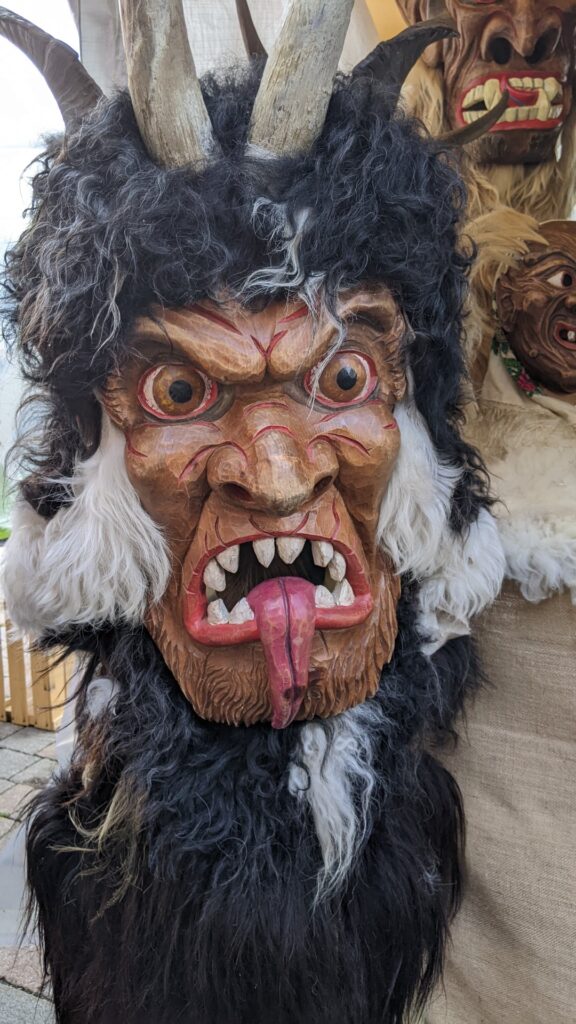 Handmade Krampus Mask from Seefeld Austria