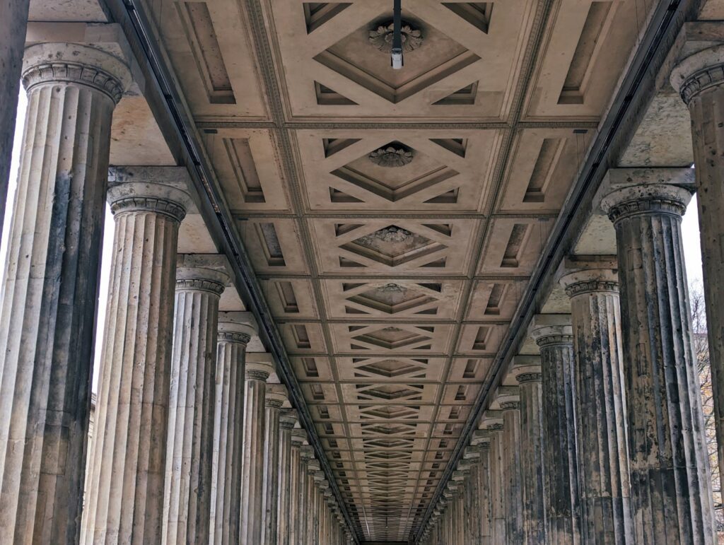 A colonnade on Berlin's Museum Island 